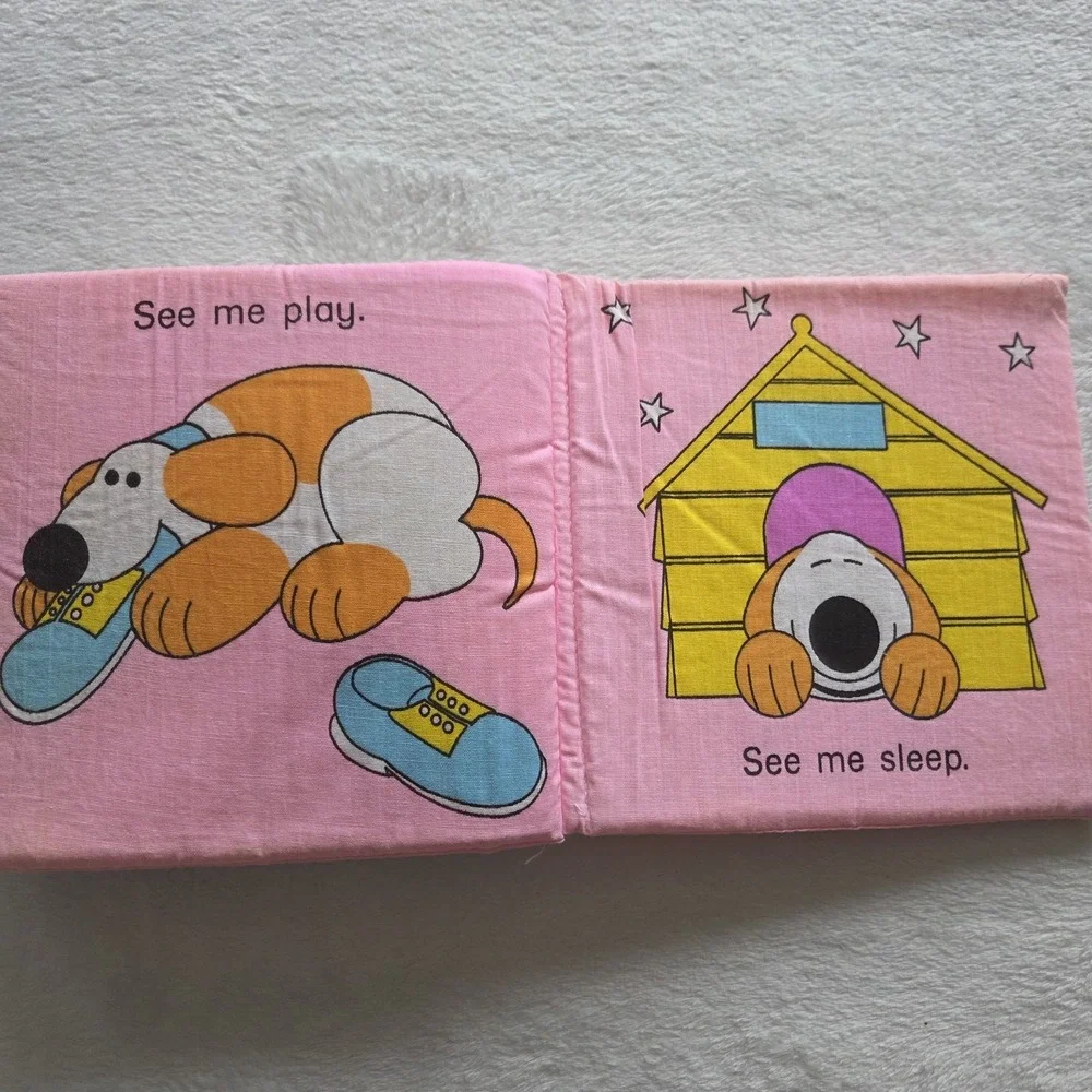 Vintage 1980s‎ Soft Cloth Childrens Interactive Books Lot Of Two Muppets Animals